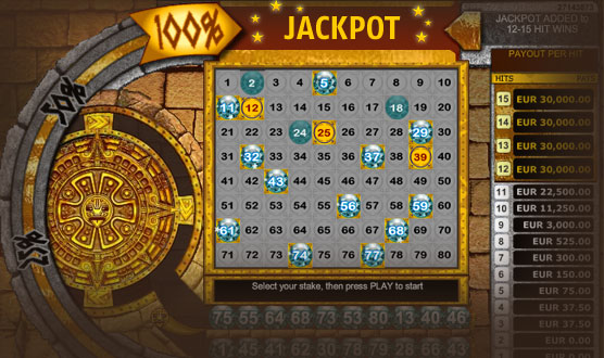 Aztec Keno Progressive Jackpot